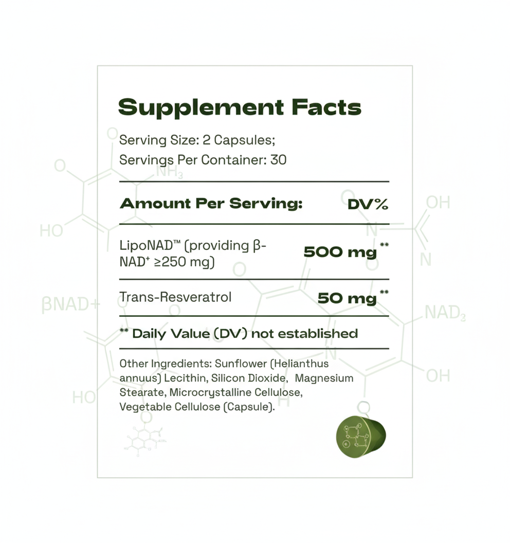 NAD+ Cellular Energy Formula by Healora